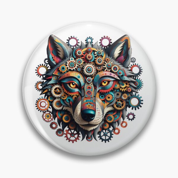 Item preview, Mechanical Wolf Mosaic designed and sold by purplesensation.