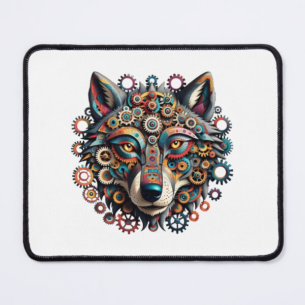 Item preview, Mechanical Wolf Mosaic designed and sold by purplesensation.