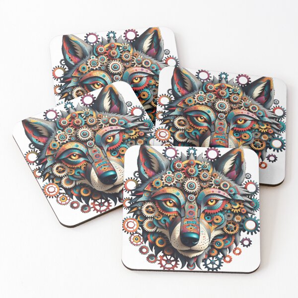 Item preview, Mechanical Wolf Mosaic designed and sold by purplesensation.
