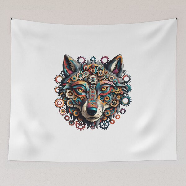 Item preview, Mechanical Wolf Mosaic designed and sold by purplesensation.