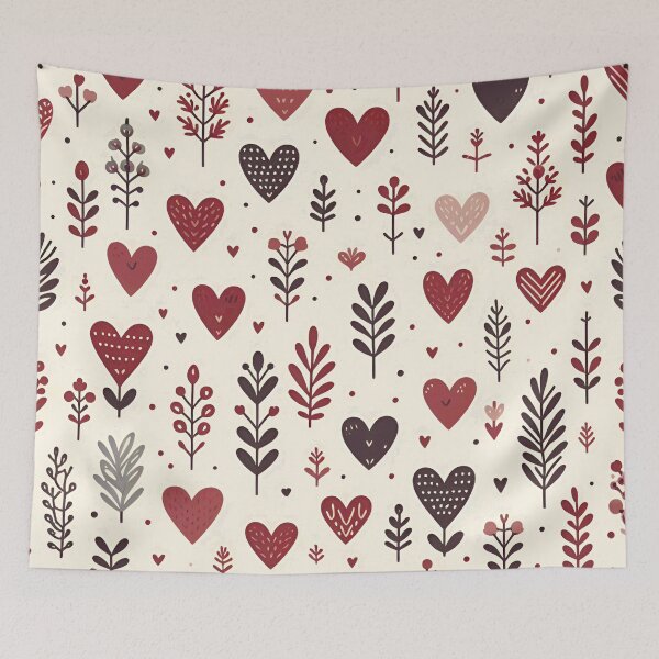 Item preview, Creamy little hearts pattern designed and sold by Thedigital91.