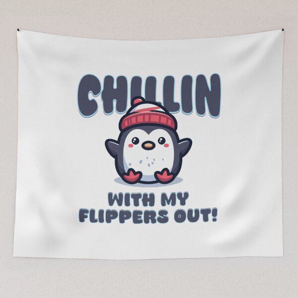 Item preview, Chillin with my Flippers out! Kawaii Pinguin designed and sold by Teepot888.