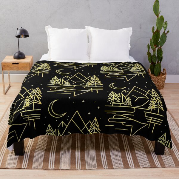 Item preview, Golden Slumber - A Serene Night Landscape with Mountains and Stars designed and sold by SplashTastic.
