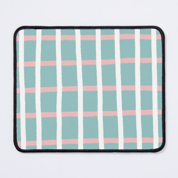 Item preview, Turquoise Pink Grid Pattern designed and sold by houseoffami.