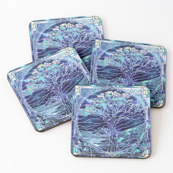Item preview, Hippy Tree psychedelic batik style tree landscape designed and sold by AuroraXGreen.