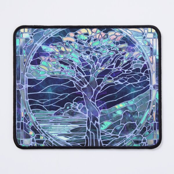 Item preview, Hippy Tree psychedelic batik style tree landscape designed and sold by AuroraXGreen.