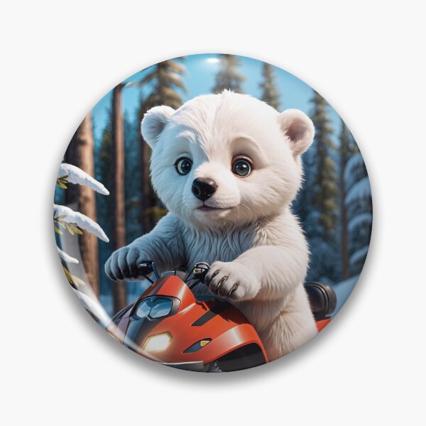 Item preview, Cute Polar Bear On A Snowmobile designed and sold by TheArtOfPat.