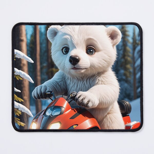 Item preview, Cute Polar Bear On A Snowmobile designed and sold by TheArtOfPat.