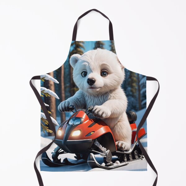Item preview, Cute Polar Bear On A Snowmobile designed and sold by TheArtOfPat.
