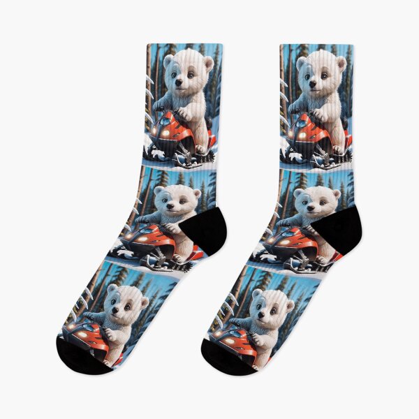 Item preview, Cute Polar Bear On A Snowmobile designed and sold by TheArtOfPat.