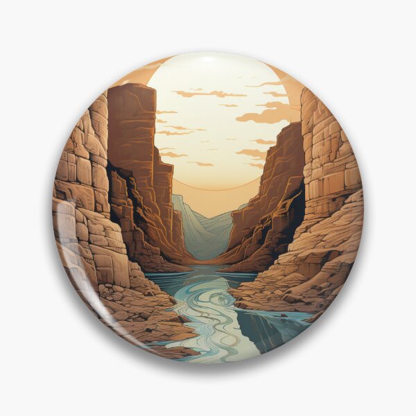 Item preview, Sunlit Oasis: River Through Desert Canyon designed and sold by Christian Weiss.