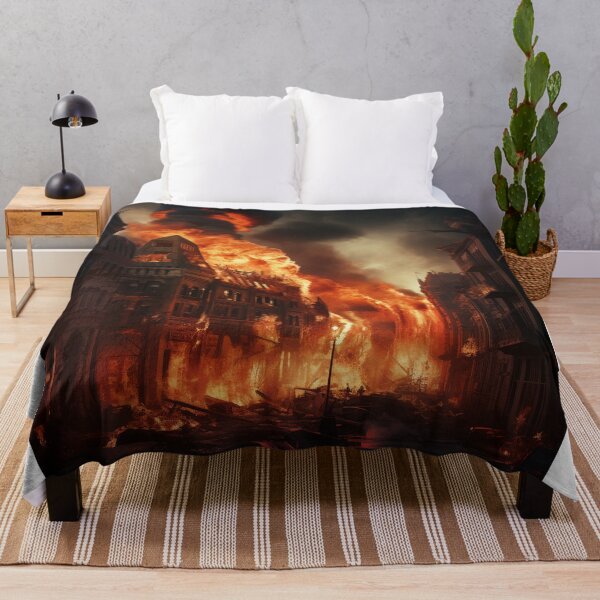 Item preview, Massive Inferno Disrupts Downtown: City's Heart Engulfed in Flames designed and sold by Christian Weiss.