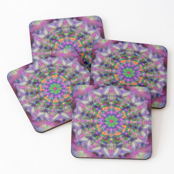 Item preview, Colorful purple and blue kaleidoscope mandala designed and sold by MartineP77.