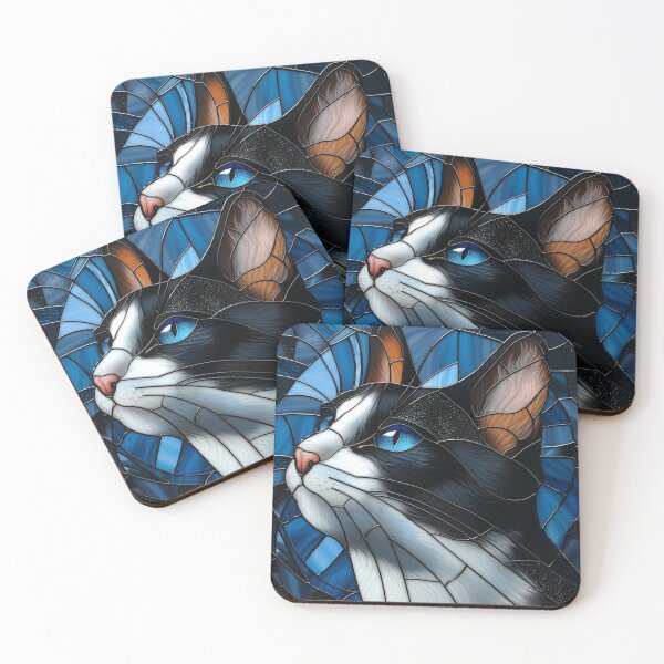 Item preview, Stain Glass Mural of Cat designed and sold by Myra365Art.