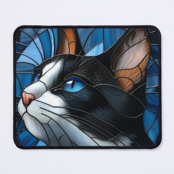 Item preview, Stain Glass Mural of Cat designed and sold by Myra365Art.