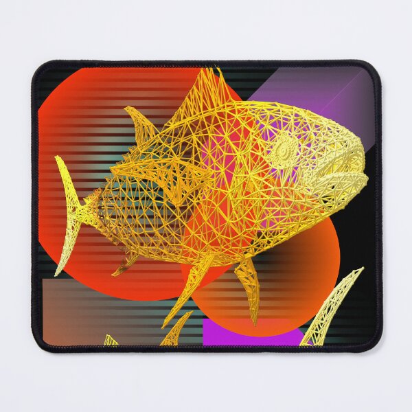 Aperçu de l'œuvre 3D fish Wireframe  on a gradient background créée et vendue par KenszoSatori.