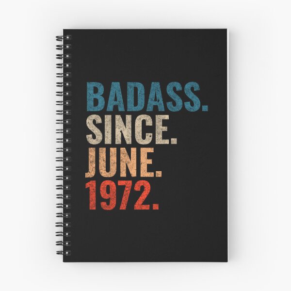 Item preview, Badass since June 1972 Vintage 1972 June birthday gift designed and sold by Teelogic.