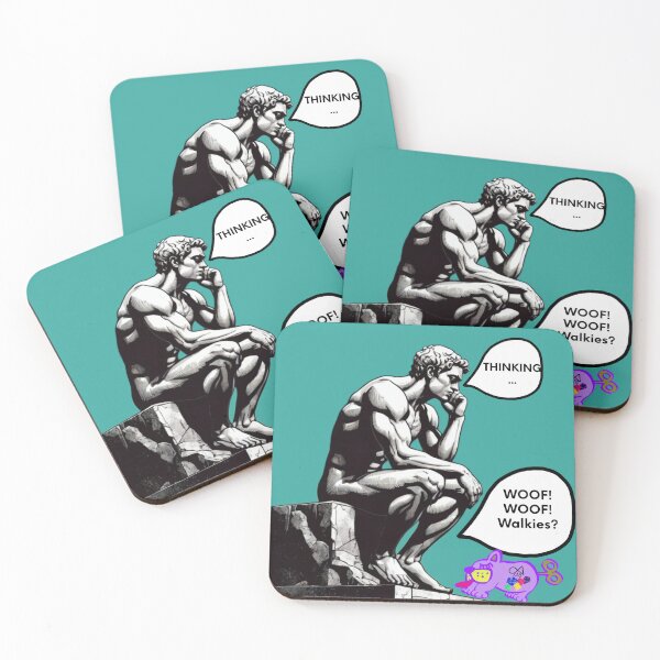 Item preview, LaMaisonOfMY MY THOUGHT BUBBLES WITH THINKER STATUE COLLECTION NO.2 GREEN designed and sold by LaMaisonOfMY.