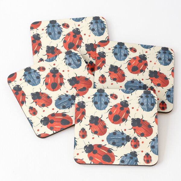 Item preview, Red And Blue LadyBugs designed and sold by kuralesya.
