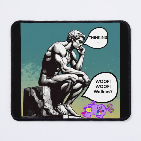 Item preview, LaMaisonOfMY MY THOUGHT BUBBLES WITH THINKER STATUE COLLECTION NO.1 BLACK designed and sold by LaMaisonOfMY.