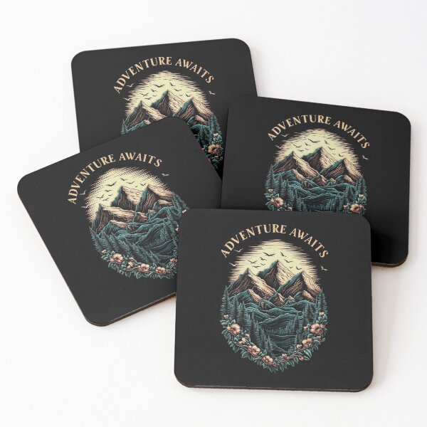 Item preview, ADVENTURE AWAITS - Embark on a Journey to Majestic Mountains designed and sold by SplashTastic.