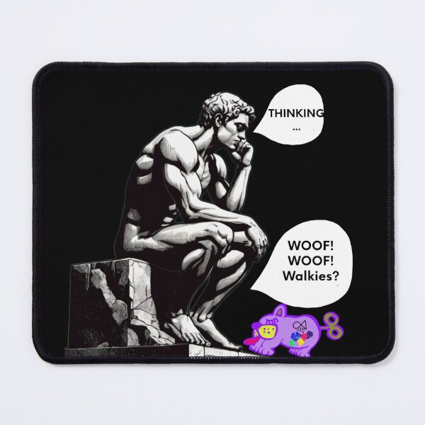 Item preview, LaMaisonOfMY MY THOUGHT BUBBLES WITH THINKER STATUE COLLECTION NO.2 BLACK designed and sold by LaMaisonOfMY.