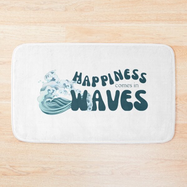 Item preview, Happiness comes in waves quote designed and sold by Lucesco.
