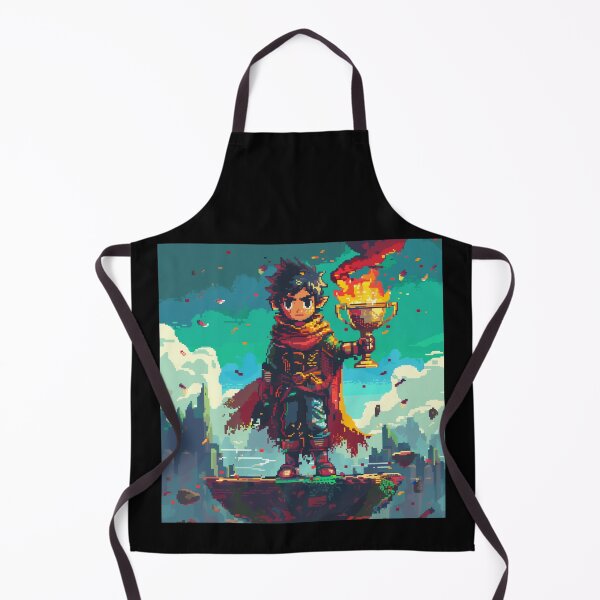Item preview, Heroic adventurer with trophy, standing on cliff designed and sold by palmyst.
