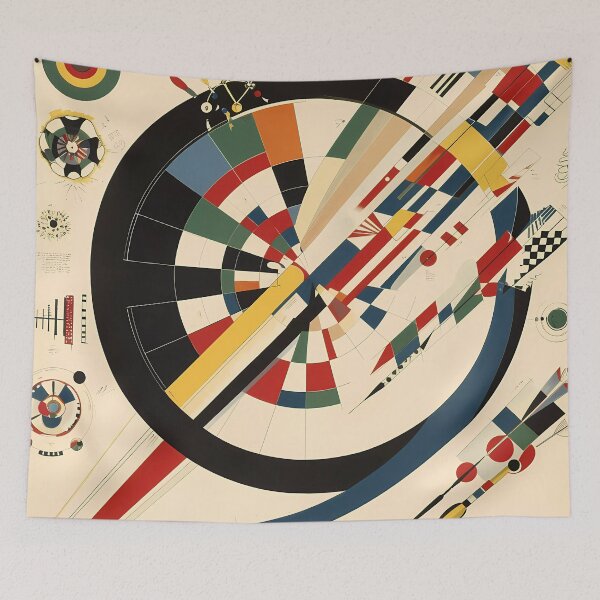 Item preview, “Style and Precision: The Cool Dartboard” designed and sold by Art-Vortex-fr.
