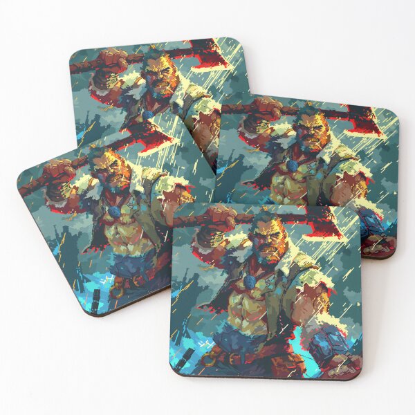 Item preview, Fierce warrior wielding axe in the rain designed and sold by palmyst.