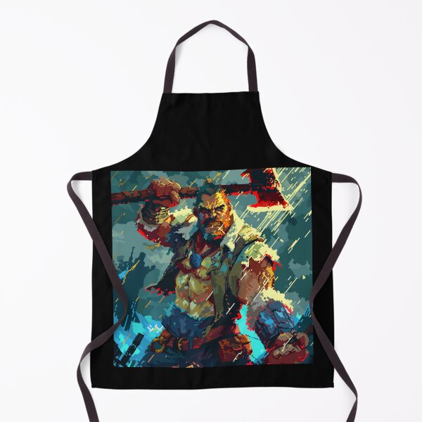 Item preview, Fierce warrior wielding axe in the rain designed and sold by palmyst.