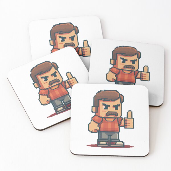 Item preview, Determined man giving thumbs up, pixel art designed and sold by palmyst.