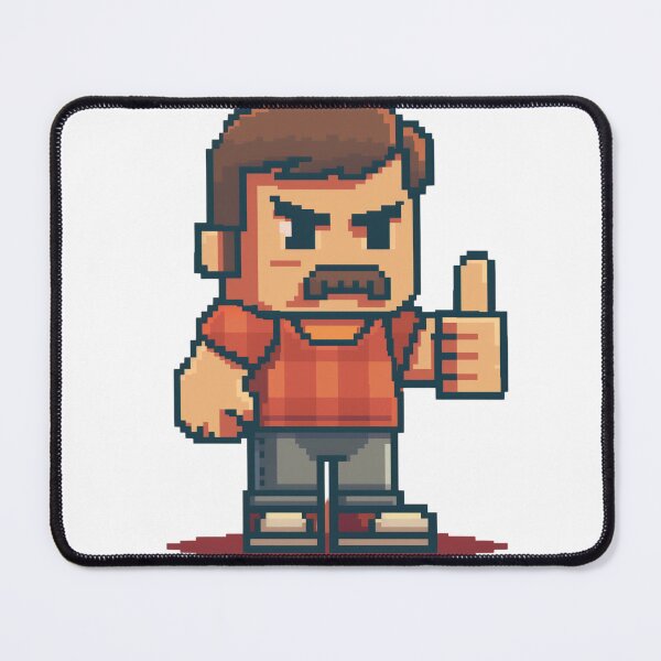 Item preview, Determined man giving thumbs up, pixel art designed and sold by palmyst.