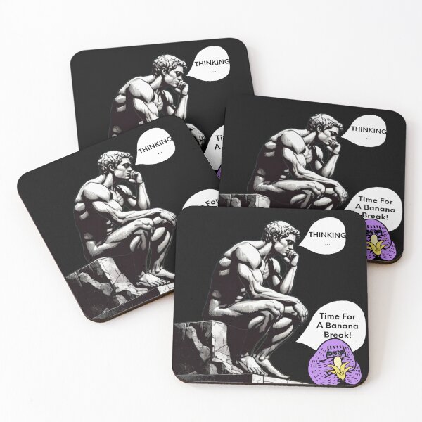 Item preview, LaMaisonOfMY MY THOUGHT BUBBLES WITH THINKER STATUE COLLECTION NO.3 BLACK designed and sold by LaMaisonOfMY.