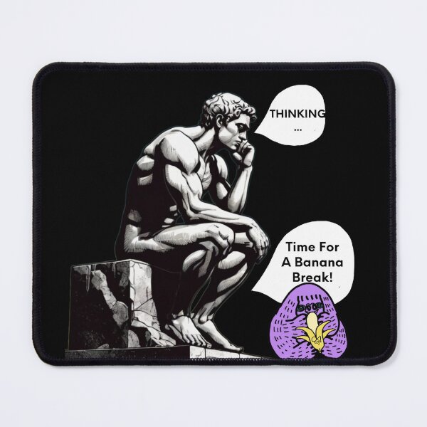 Item preview, LaMaisonOfMY MY THOUGHT BUBBLES WITH THINKER STATUE COLLECTION NO.3 BLACK designed and sold by LaMaisonOfMY.
