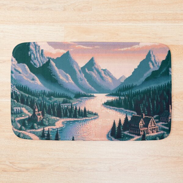 Item preview, Skyrim Peaceful Village River Pixel Art designed and sold by Jake-Carter0.