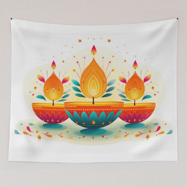 Item preview, colorful oil lamps for dival festival designed and sold by rajeshbac.