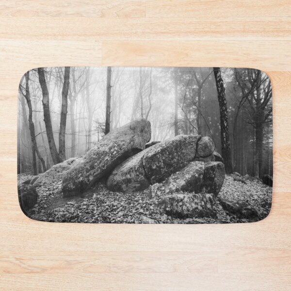 Item preview, Photo forest in the Odenwald in the homeland Hesse black and white designed and sold by Marvin Diehl.