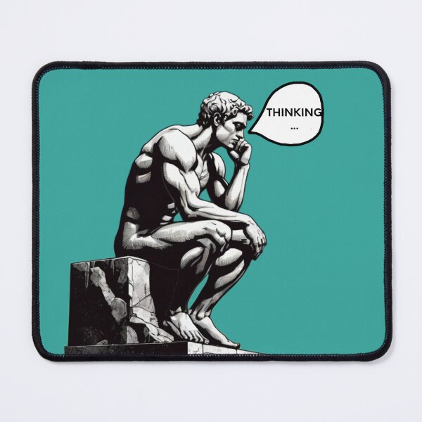 Item preview, LaMaisonOfMY MY THOUGHT BUBBLES WITH THINKER STATUE COLLECTION NO.4 GREEN designed and sold by LaMaisonOfMY.