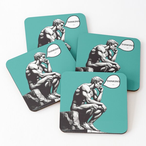 Item preview, LaMaisonOfMY MY THOUGHT BUBBLES WITH THINKER STATUE COLLECTION NO.4 GREEN designed and sold by LaMaisonOfMY.