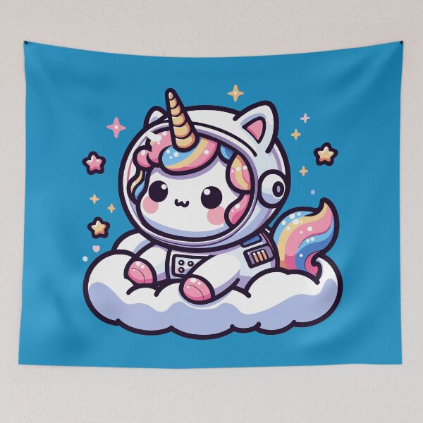 Item preview, Unicornio astronauta nublado - Estilo adorable designed and sold by Brudy-R.