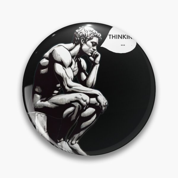 Item preview, LaMaisonOfMY MY THOUGHT BUBBLES WITH THINKER STATUE COLLECTION NO.4 BLACK designed and sold by LaMaisonOfMY.