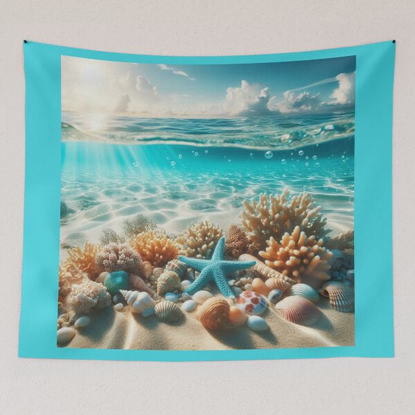Item preview, Sea Shells on Beach in Clear Waters designed and sold by SeaStarAlex.