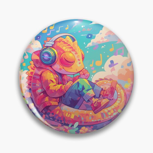 Artikelvorschau, Cyber-Chamäleon // Chamäleon // Musiksüchtiger // Cyber-Tier // Musik hören // Tierkrieger entworfen und verkauft von SMARTKIT DESIGNAGENCY.
