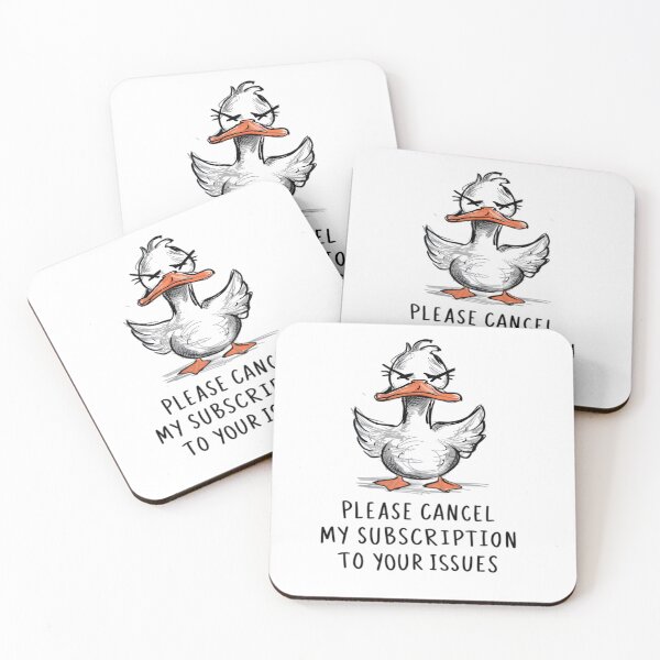 Item preview, Cancel Subscription, FunnyFits, FunnyFits70, Humor, Funny, duck, bird, fly, angry, unsubscribe, drama, decor, pond, attitude designed and sold by FunnyFits70.