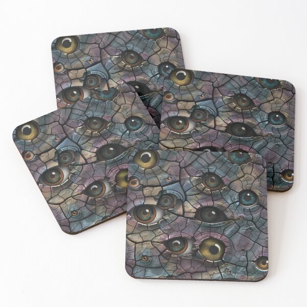 Item preview, Cracked Wall with Eyes designed and sold by CoolCrazyQuirky.