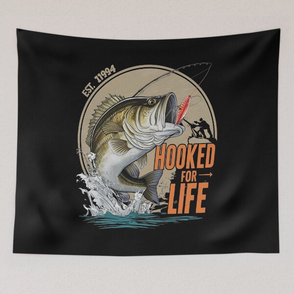 Item preview, Hooked for life - Im hooked on fishing - Hooked on - Sportfish - Wicked fish designed and sold by JansenGS.