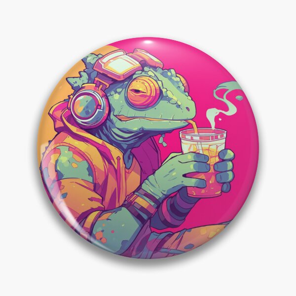 Artikelvorschau, Cyber-Chamäleon // Chamäleon // Musiksüchtiger // Cyber-Tier // Musik hören // Tierkrieger entworfen und verkauft von SMARTKIT DESIGNAGENCY.