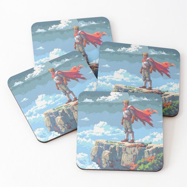 Item preview, Heroic figure with cape on mountain summit designed and sold by palmyst.
