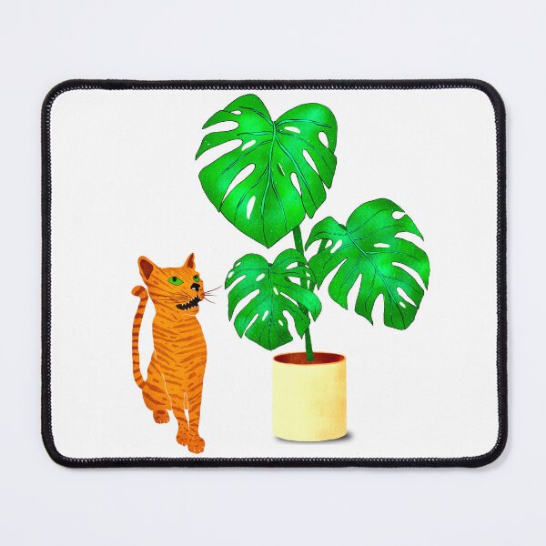 Item preview, Cat with Monstera Leaf designed and sold by BeUniqueByRomy.